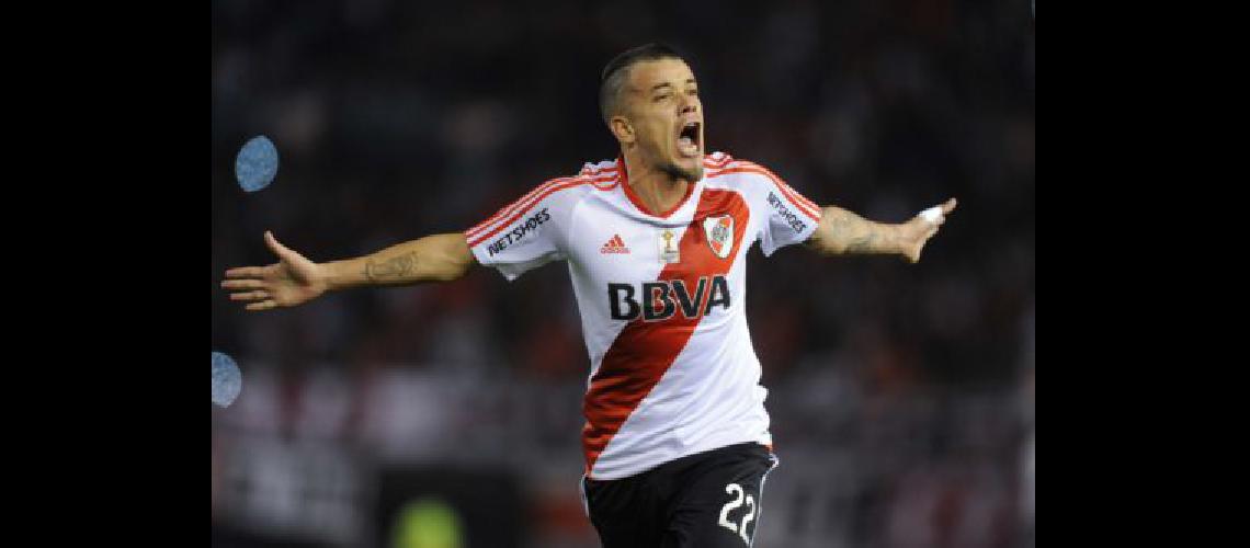 Buenos Aires Andreacutes Dacute Alessandro festeja el primer gol de River Plateque le gana  2 a 1 a Trujillanos de Venezuela en partido de la sexta y uacuteltima fecha del grupo 1 de la Copa Libertadores de Ameacuterica Foto- Alejandro Santa CruztEacuteLAMCF 21042016