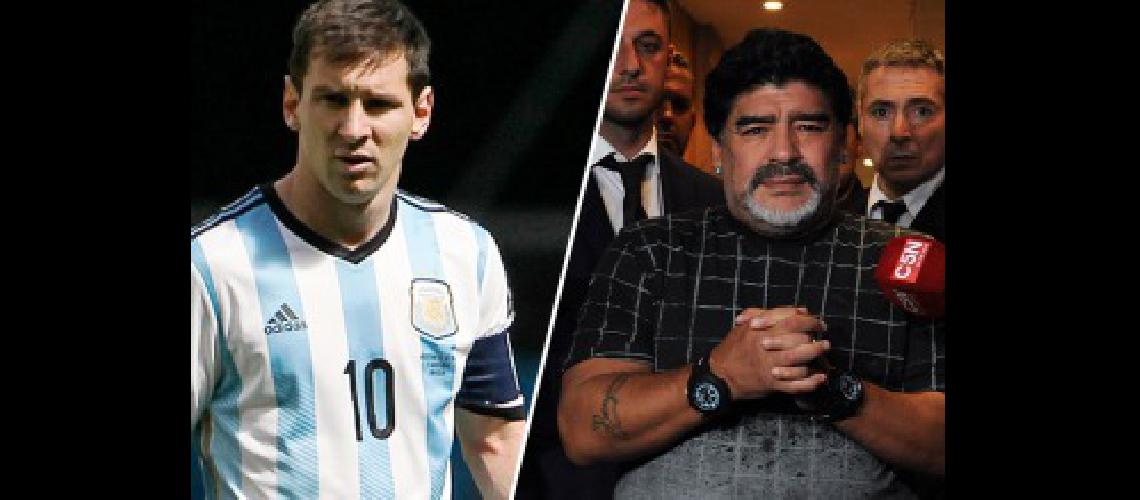 Maradona y Messi compartiraacuten cancha en un partido a beneficio