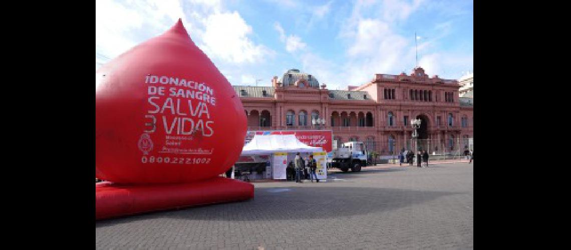 Se realizoacute la primera jornada de donacioacuten voluntaria de sangre en la Casa Rosada