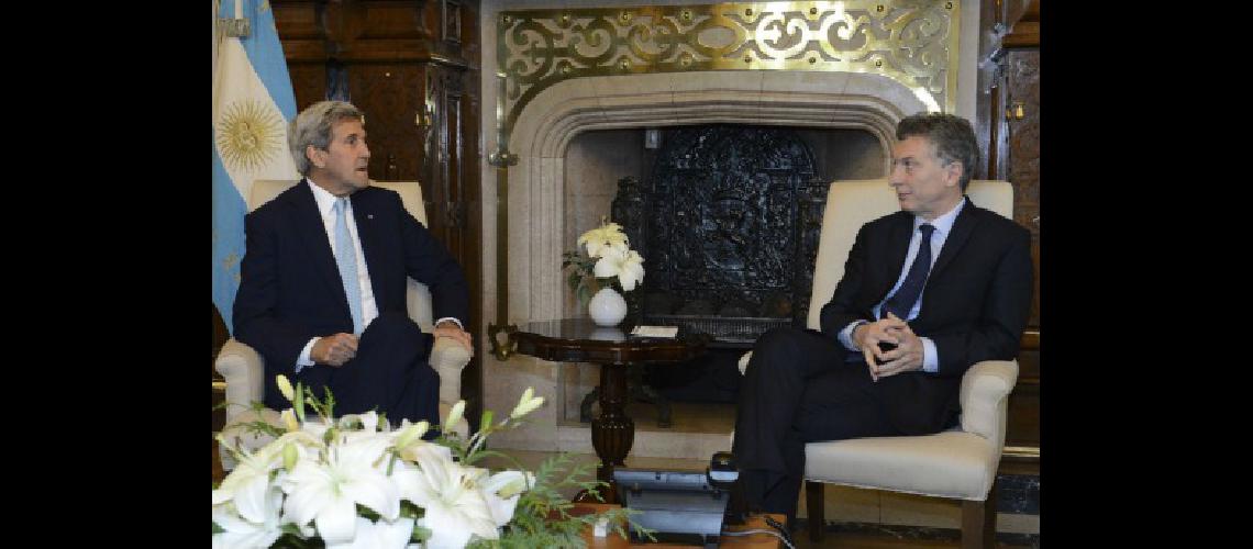 Macri recibioacute a John Kerry en Casa Rosada en una entrevista de una hora