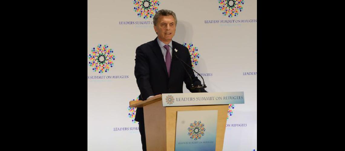 Nueva York - 200916 - Los presidentes Mauricio Macri y Barack Obama escuchan a los oradores en la Cumbre de Liacutederes sobre Refugiados que se realizoacute en la sede de la ONU presidencia cf