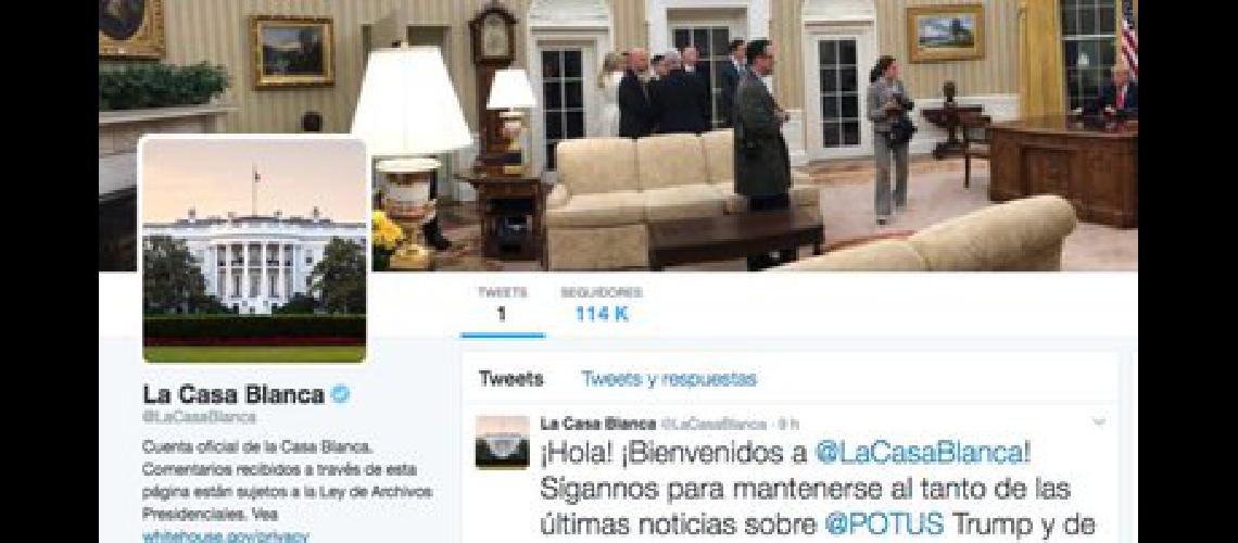 La Casa Blanca emitioacute su primer tuit en espantildeol en la era Trump