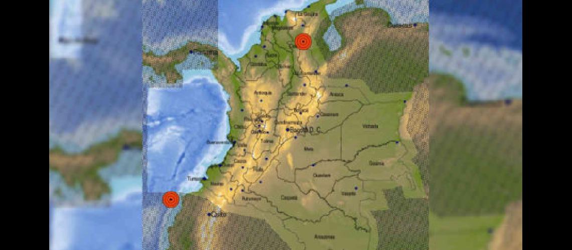 Dos sismos sacudieron el norte y suroeste de Colombia