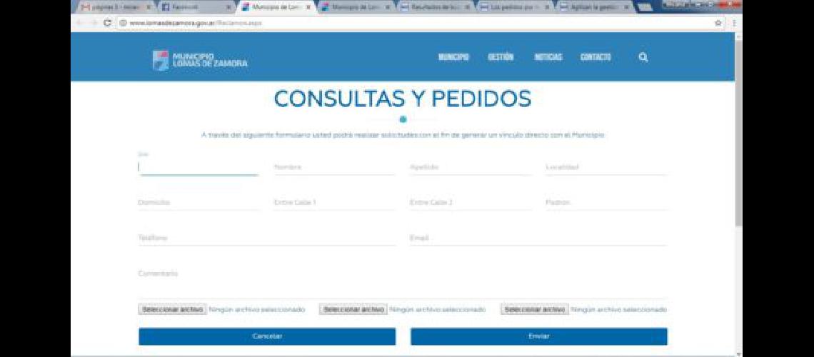 Se pueden hacer consultas y pedidos a traveacutes de internet