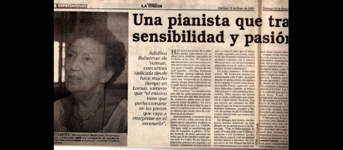 Adolfina Buberman la artista lomense que dejoacute lo mejor de su arte