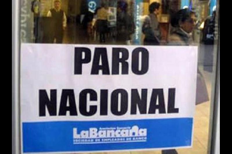 Habraacute paro bancario martes y mieacutercoles y movilizaciones en todo el paiacutes