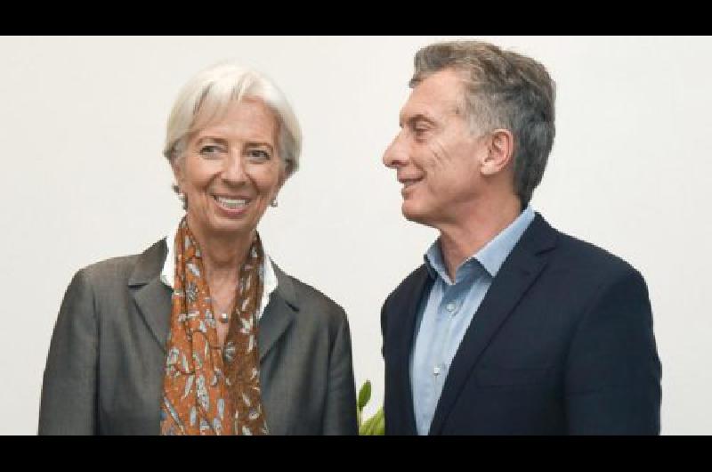 Macri junto a la titular del FMI Christine Lagarde