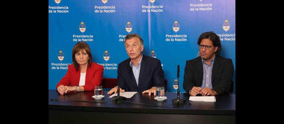 Macri habloacute junto a Patricia Bullrich y Germaacuten Garavano