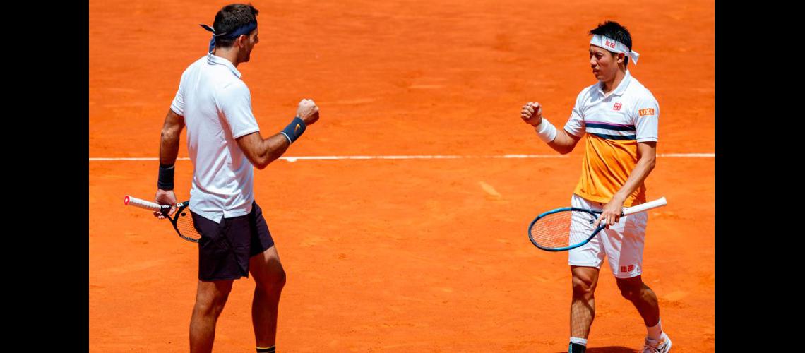 Del Potro volvioacute al circuito en el torneo de dobles de Madrid con victoria junto a Nishikori