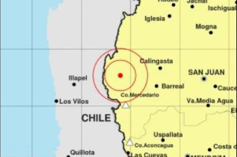 El epicentro del sismo se ubicoacute 59 kiloacutemetros al oeste de la localidad sanjuanina de Barreal