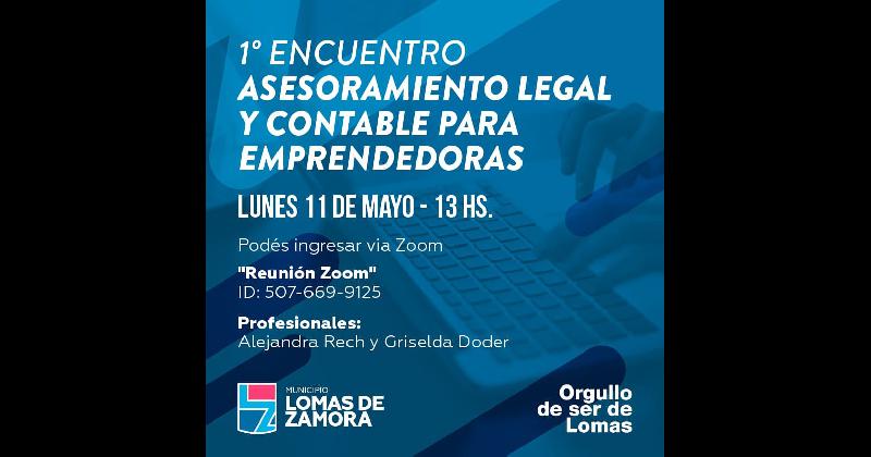 Brindan asesoramiento legal y contable a emprendedoras de Lomas