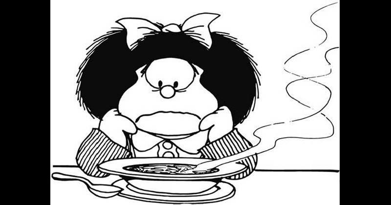 Mafalda en su sopa en la Biblioteca Nacional