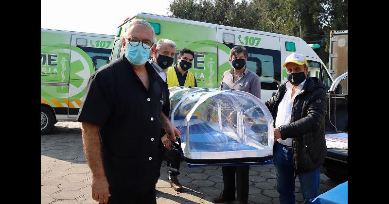 El Rotary Club donoacute al Santamarina una camilla para trasladar pacientes con Covid