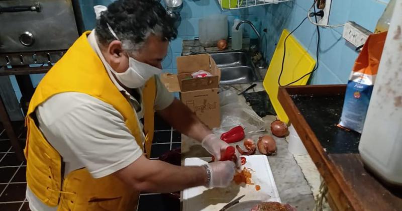 Defensa Civil preparaba la comida en el Hotel Mi Refugio