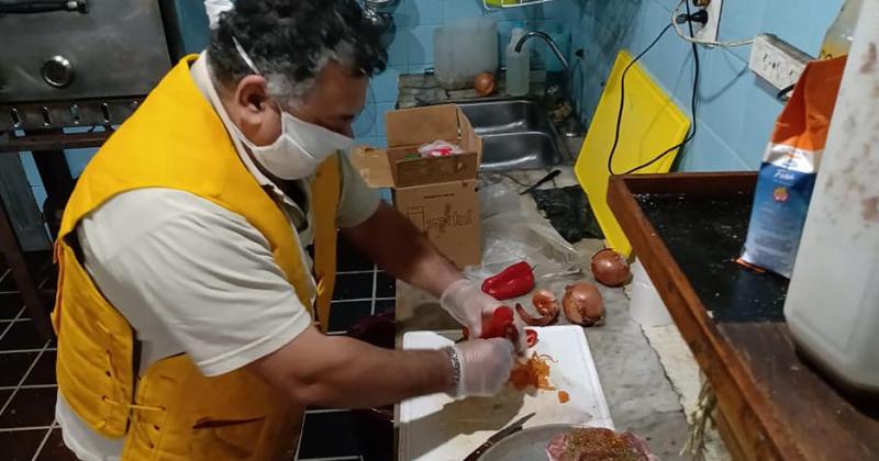 Defensa Civil preparaba la comida en el Hotel Mi Refugio