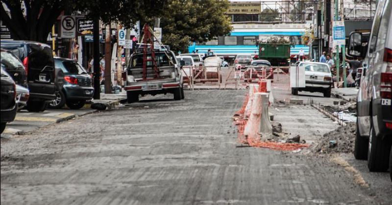 Uno de los tramos de obra en Fonrouge entre Alsina y Belgrano