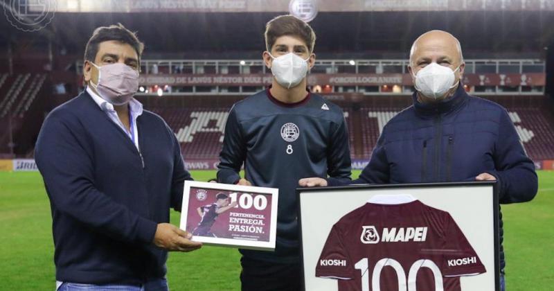 Toms Belmonte cumplió 100 partidos con la camiseta de Lanús