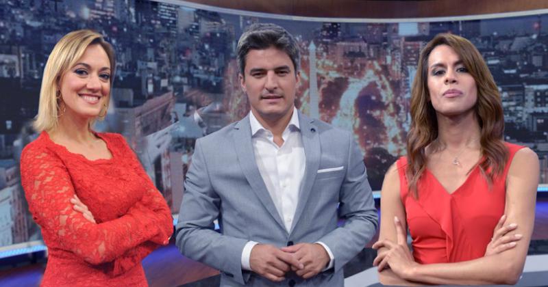 Los conductores del noticiero 