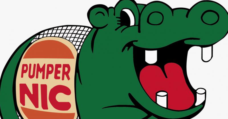 El hipopótamo Nic el símbolo de la cadena argentina de comidas