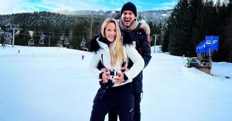 Luisana y Michael en unas vacaciones familiares en la nieve