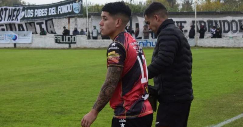 Lucas Carballo al momento de regresar a las canchas