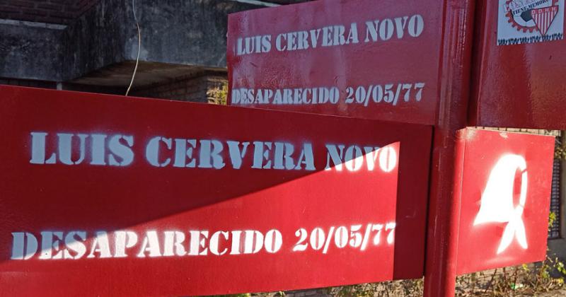 Esquinas por la Memoria- recordaron a Luis Cervera Novo en Lomas