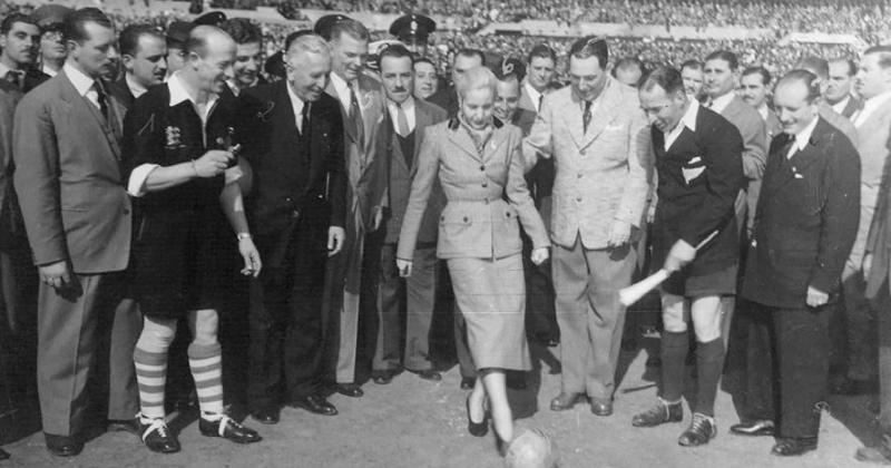 La histórica jornada con Evita en el estadio de San Lorenzo