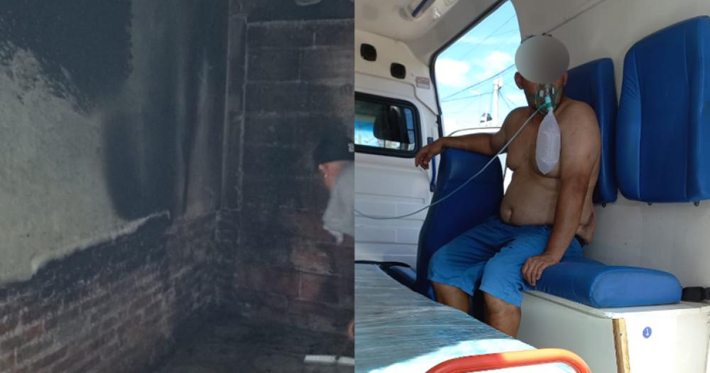 El incendio destruyó la casa y vecinos debieron ser atendidos por el personal de salud