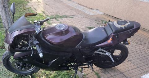La moto incautada al hombre detenido en Turdera