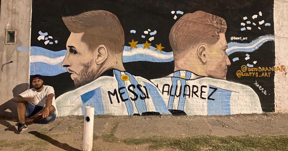 Debido a una promesa el lomense comenzó a pintar a los jugadores de Argentina