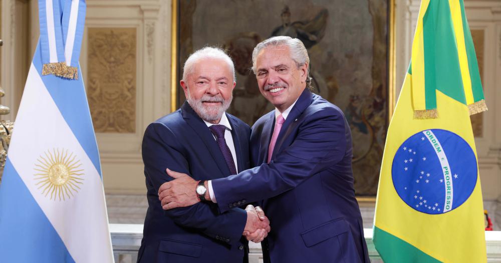 Alberto y Lula en Casa Rosada