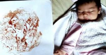 El ritual de impresión de placenta representa el �rbol de la vida del bebé recién nacido