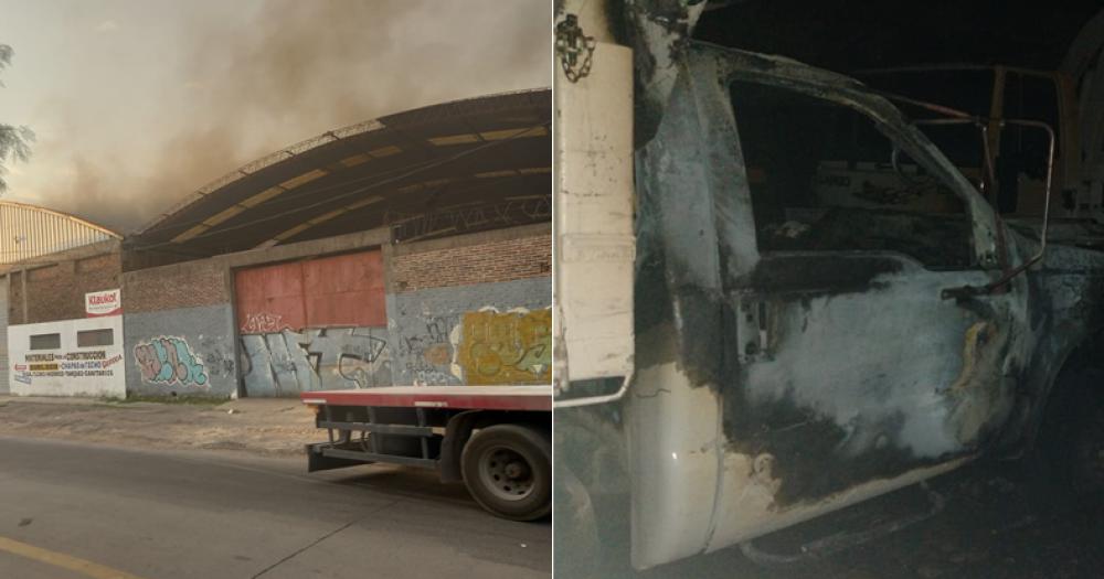 El fuego alcanzó camiones pallets techos y paredes