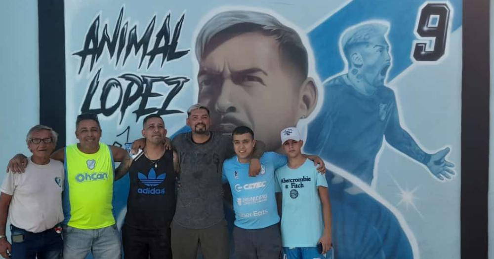 Los promotores del mural al Animal López