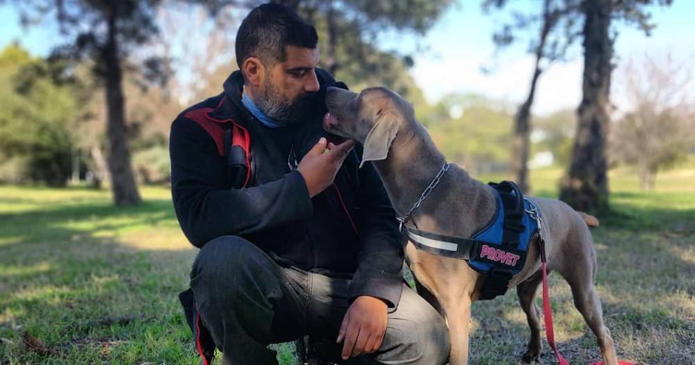Diego Tula y su perro Bruno participaron de un operativo clave en el caso de Anahí