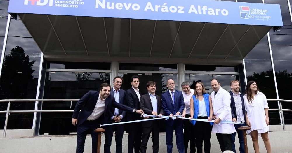 Martín Insaurralde Axel Kicillof y Marina Lesci inauguraron el nuevo Hospital de Diagnóstico Inmediato de Temperley