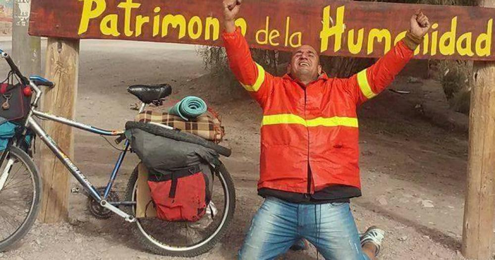 Leonardo saldr a la ruta en bicicleta con la intención de llegar a Bolivia