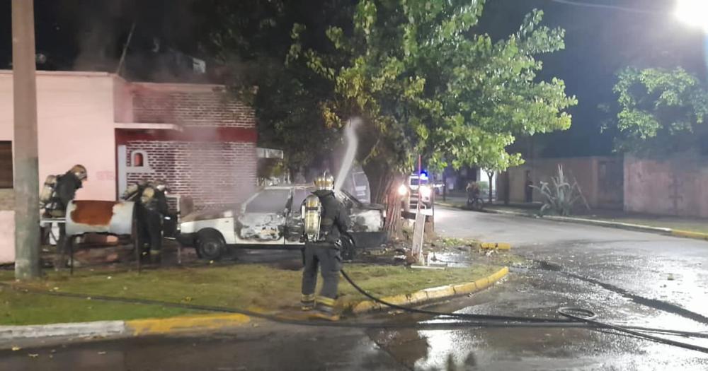 El incendio fue anoche
