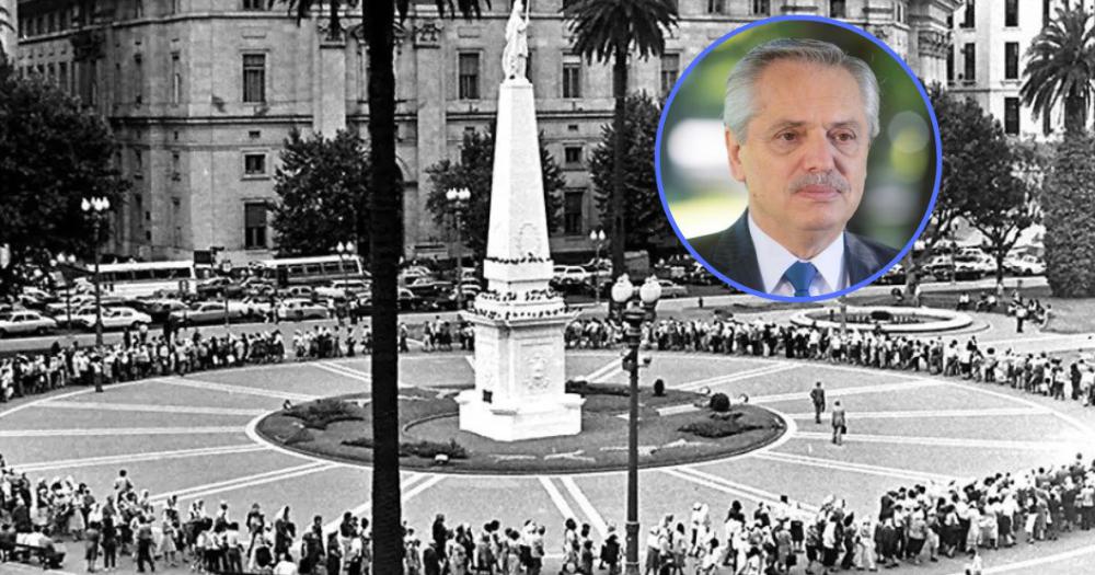 Alberto Fern�ndez le rindió homenaje a las Madres de Plaza de Mayo a 46 años de la primera ronda