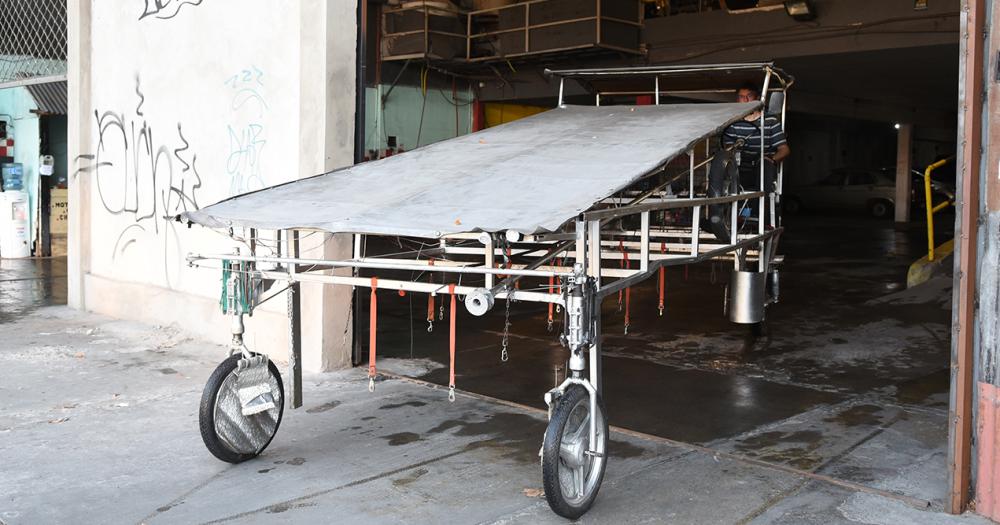 La nave correcaninos el invento lomense para pasear perros