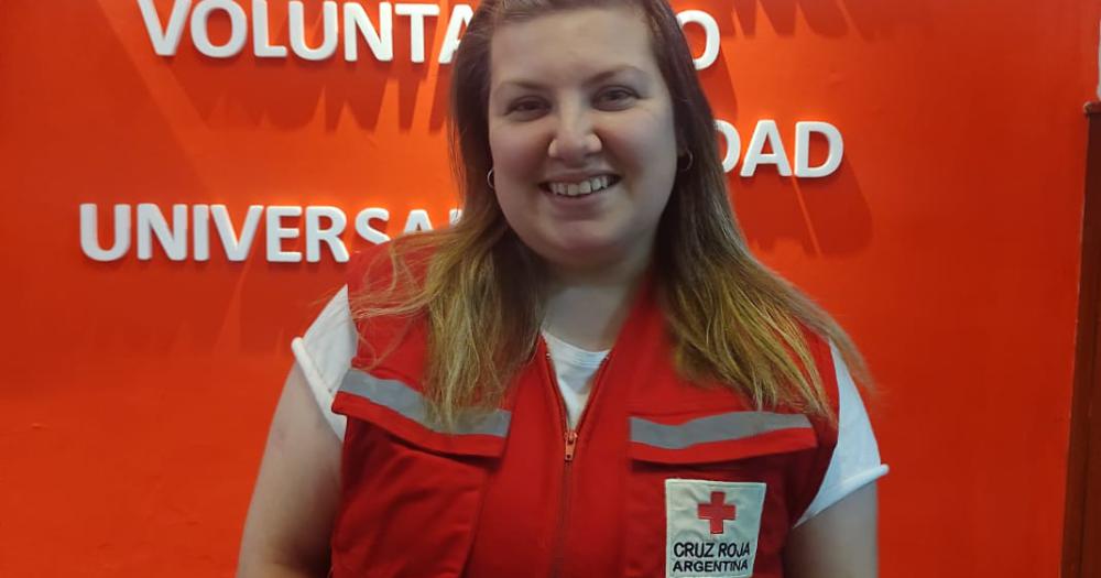Victoria es voluntaria de la Cruz Roja hace una década