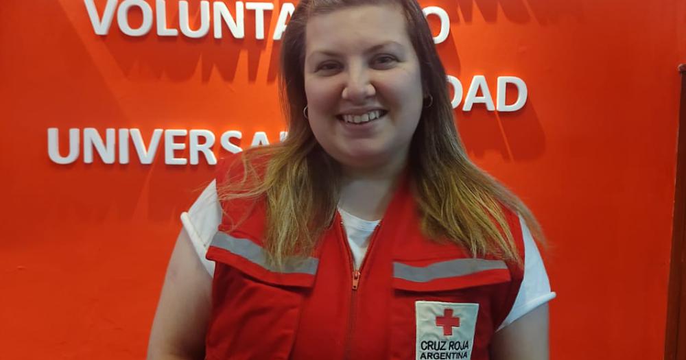 Victoria es voluntaria de la Cruz Roja hace una década