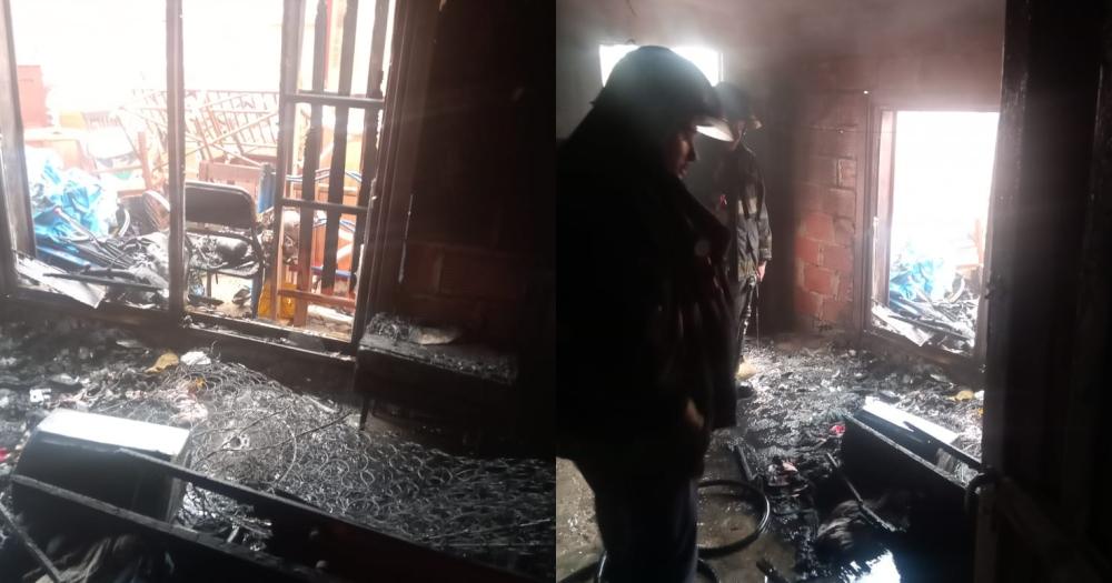 Así quedó la casa después del incendio