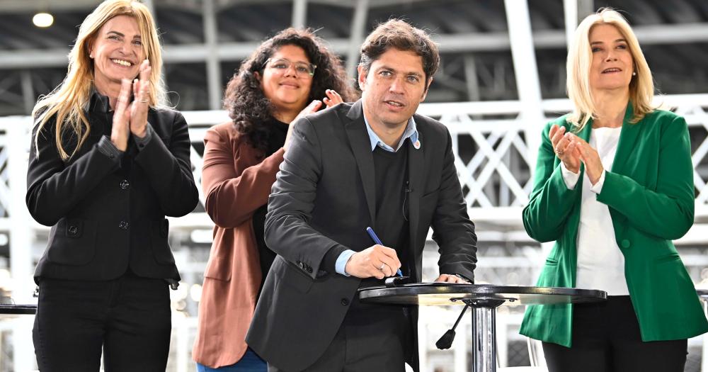 Kicillof junto a Fassi y a Magario