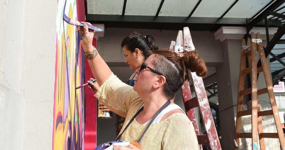 Ni Una Menos- pintaron un mural en la estacioacuten de Lomas