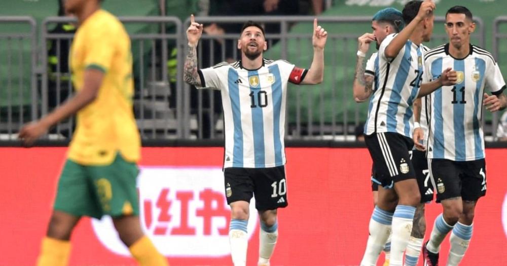 Messi abrió la cuenta para la Selección Argentina