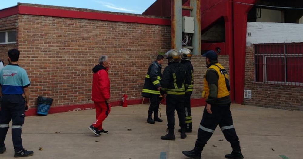 El incendio ocurrió durante el entretiempo