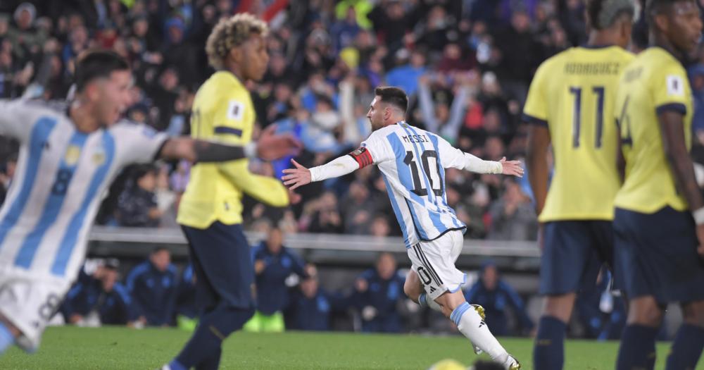 Festeja Messi lo sufre Ecuador