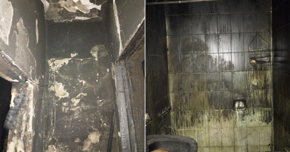 El fuego daño las paredes de la vivienda afectada