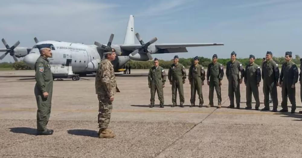 La tripulación del Hércules C-130 que repatriar a argentinos en Israel